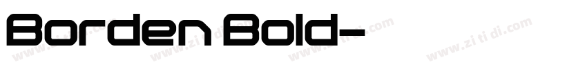 Borden Bold字体转换